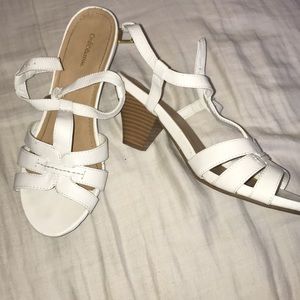 Croft&Barrow White Heeled Sandals